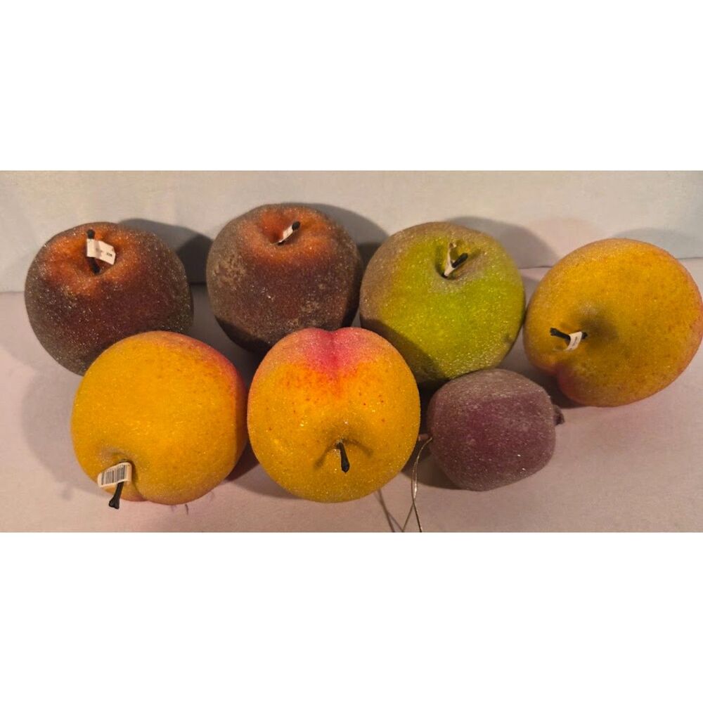 Decorative Faux Apples Sugared Fruit Bowl Filler Se